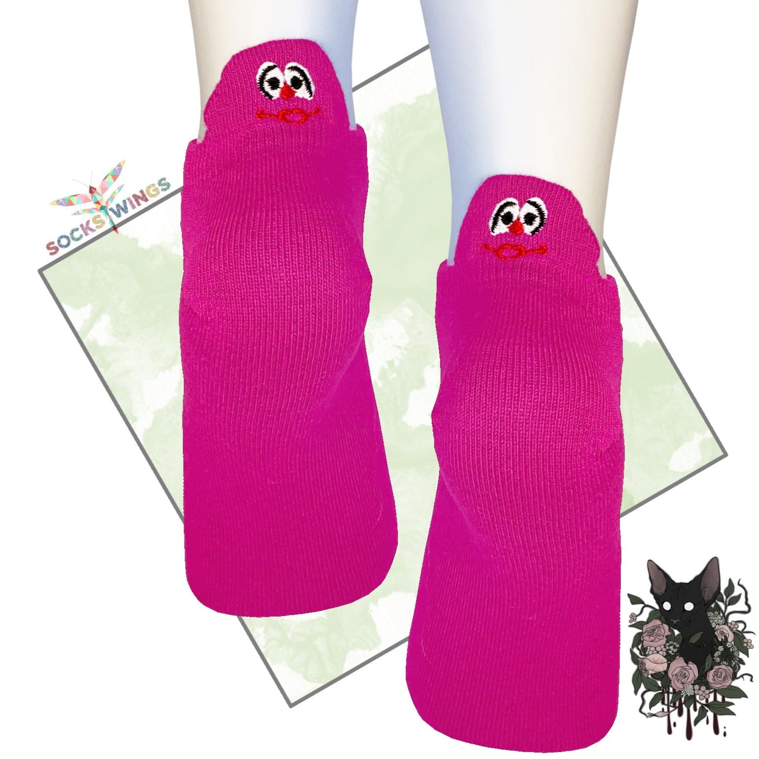 Rosa Kiss Little Socken