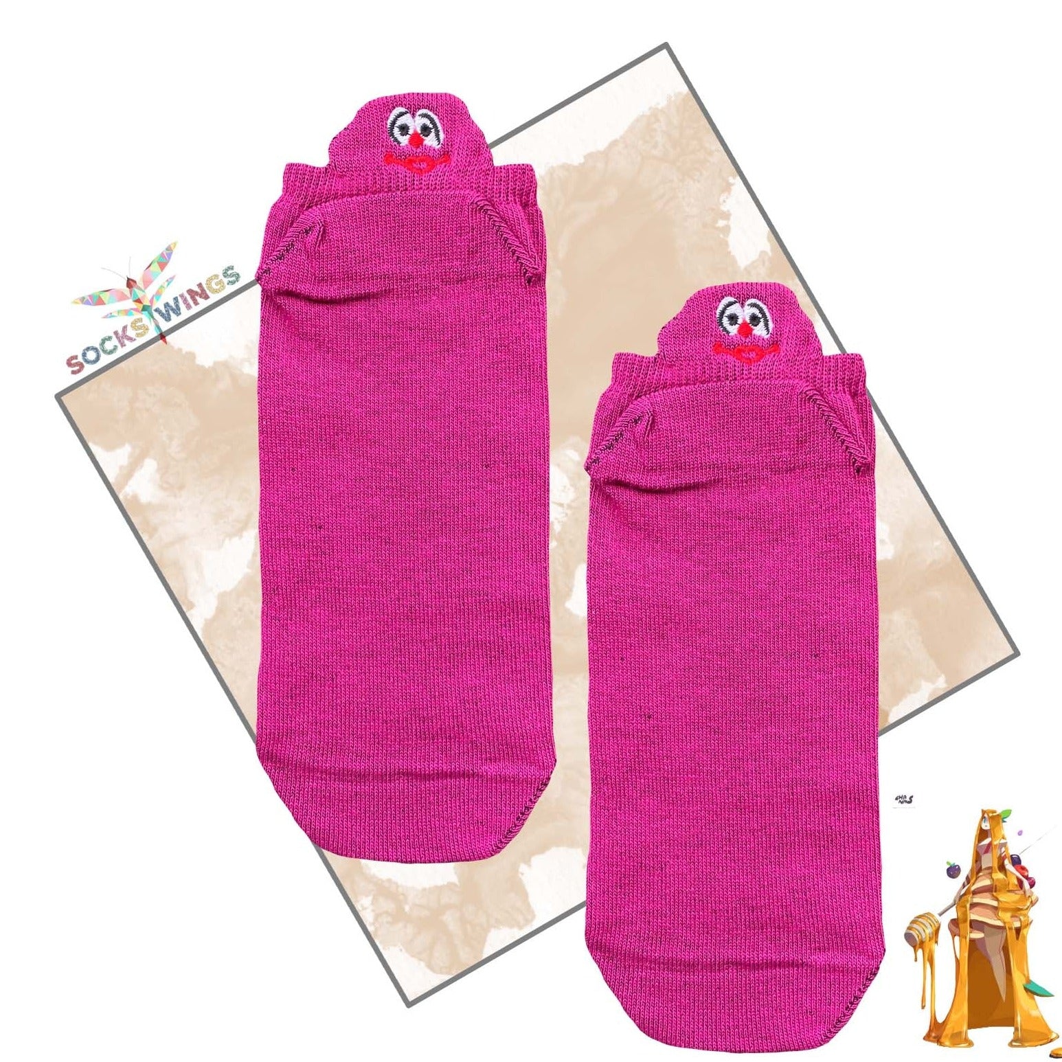 Rosa Kiss Little Socken