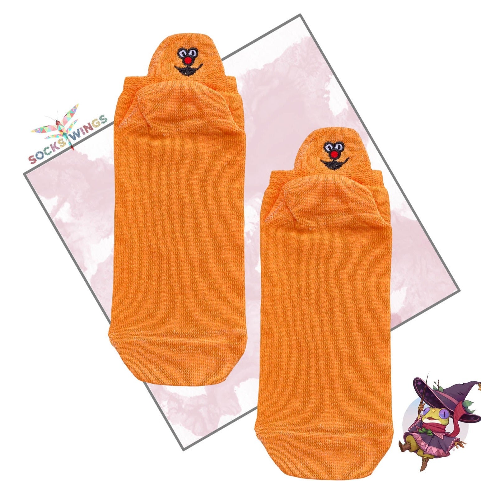 Orange Cat Little Socken