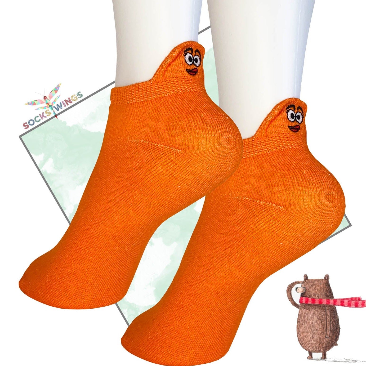 Oh Hey! Orange Little Socken