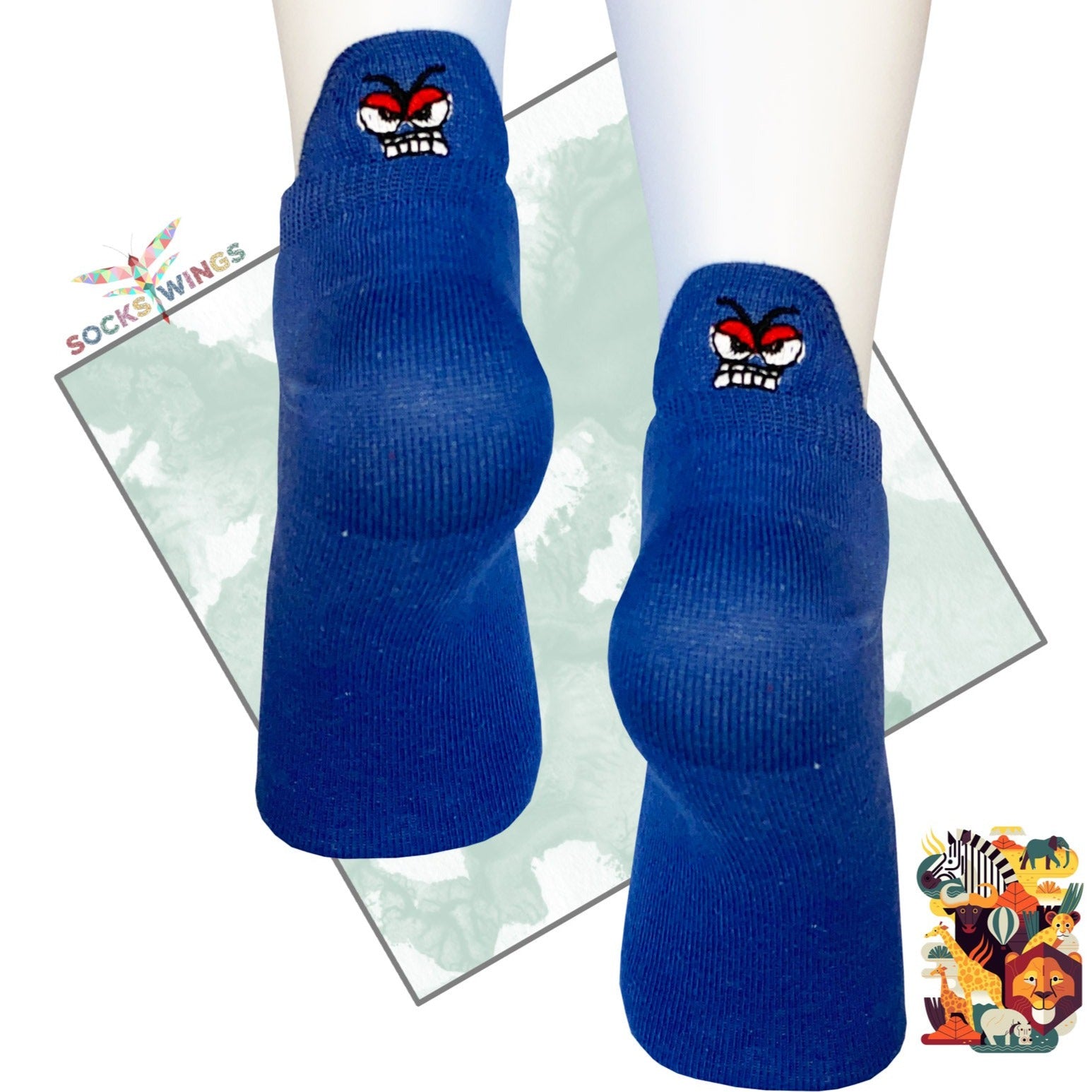 Angry Blau Little Socken