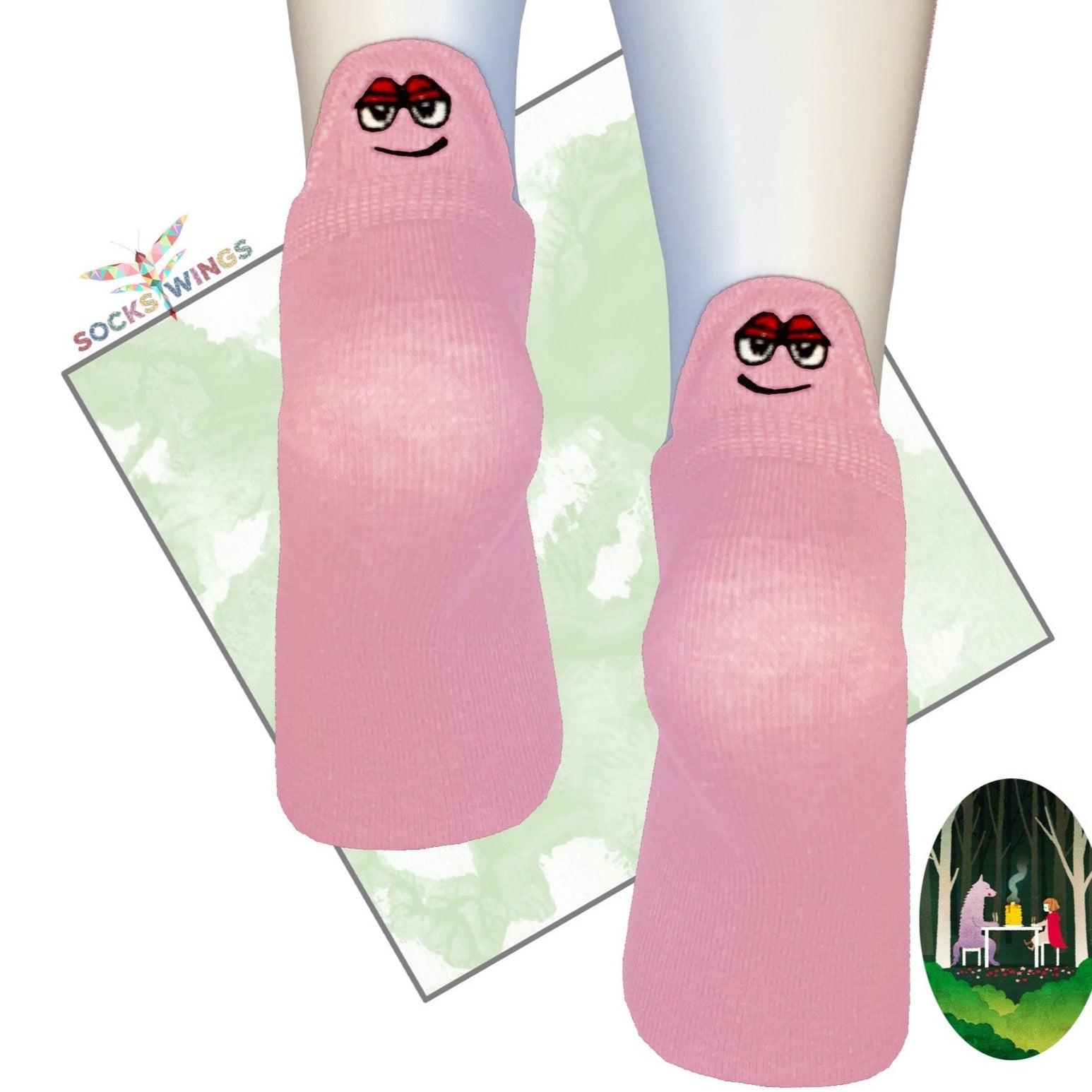 Miyaw You Pink Little Socken