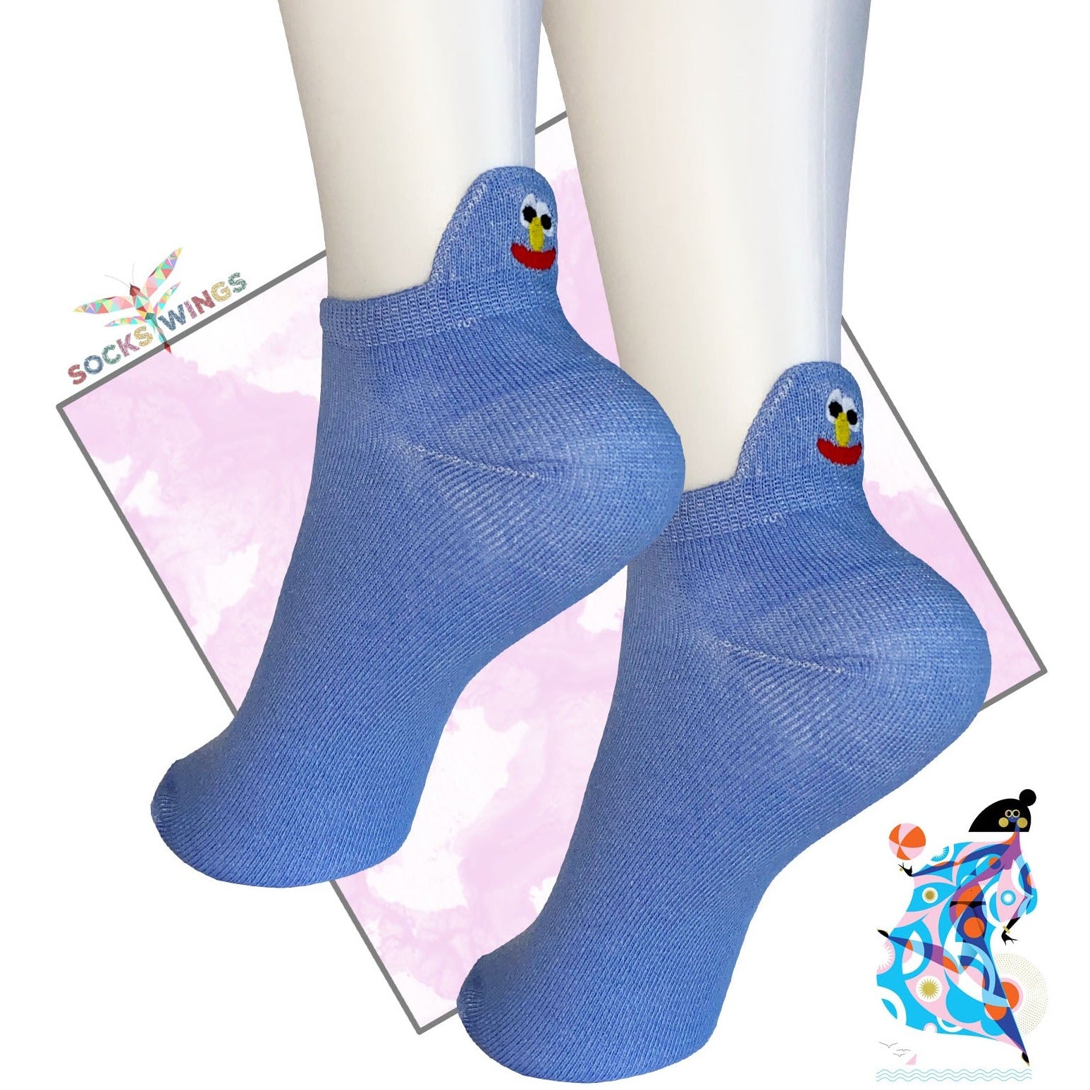 Run Blau Little Socken