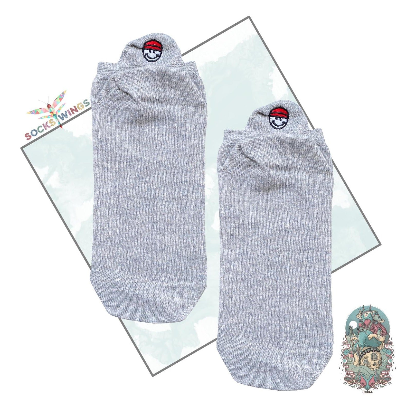 Hey Yo! Grau Little Socken