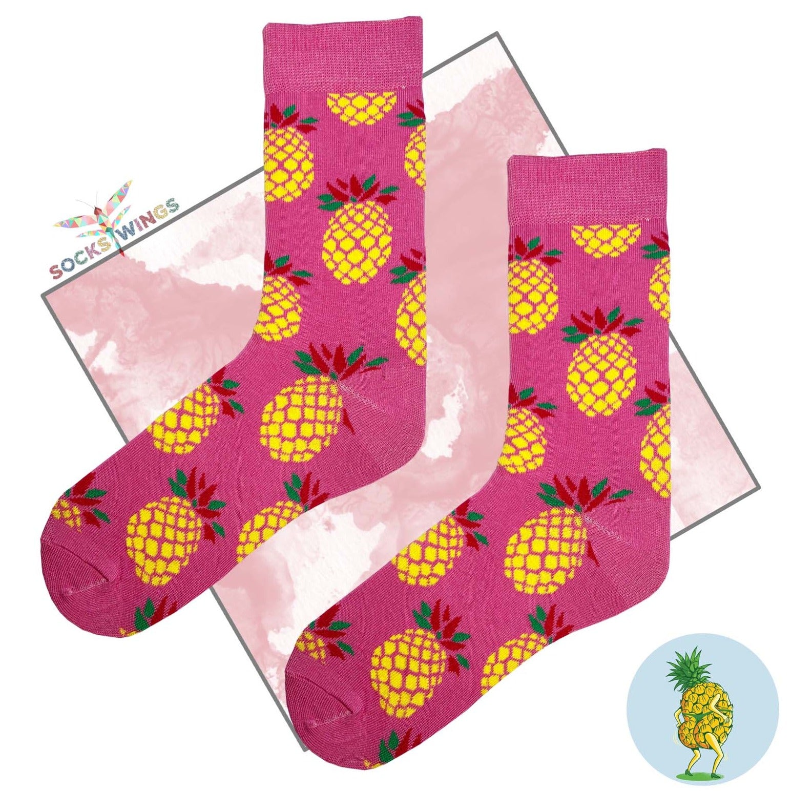 Ananas Rosa Socken