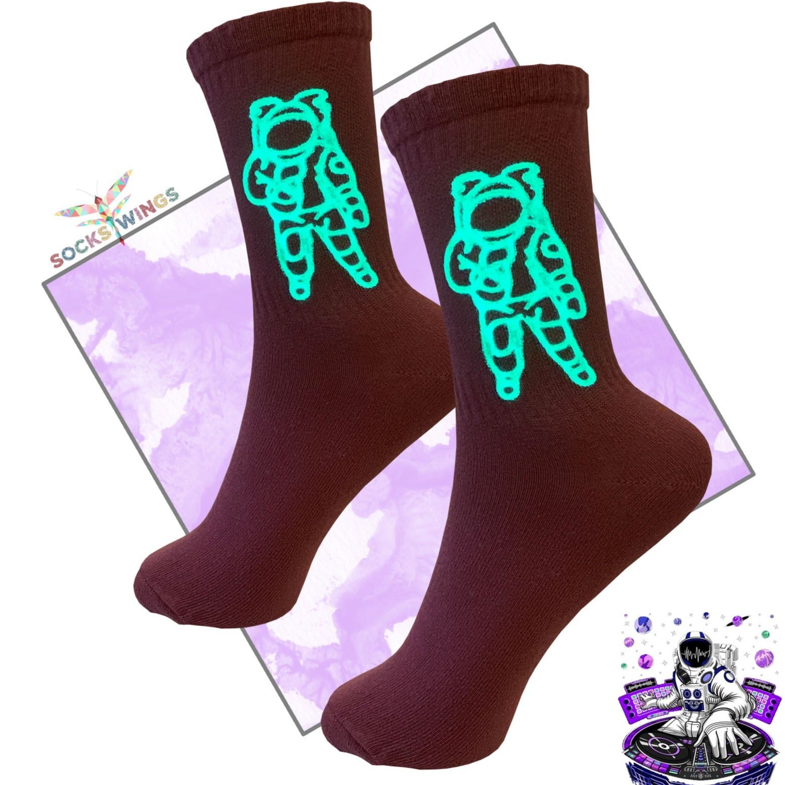 Astronaut Rose Socken