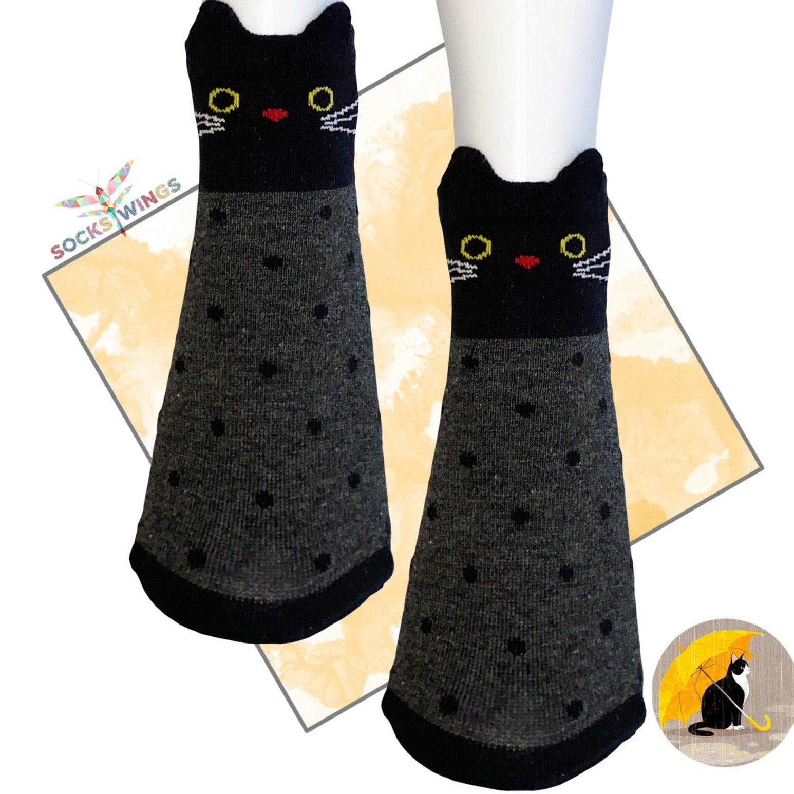 Black Cat Little Socken