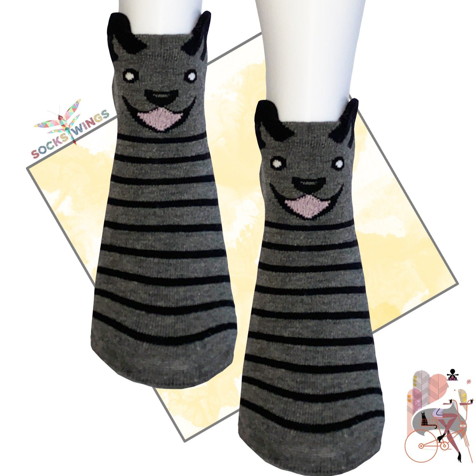 Smile Dog Little Socken