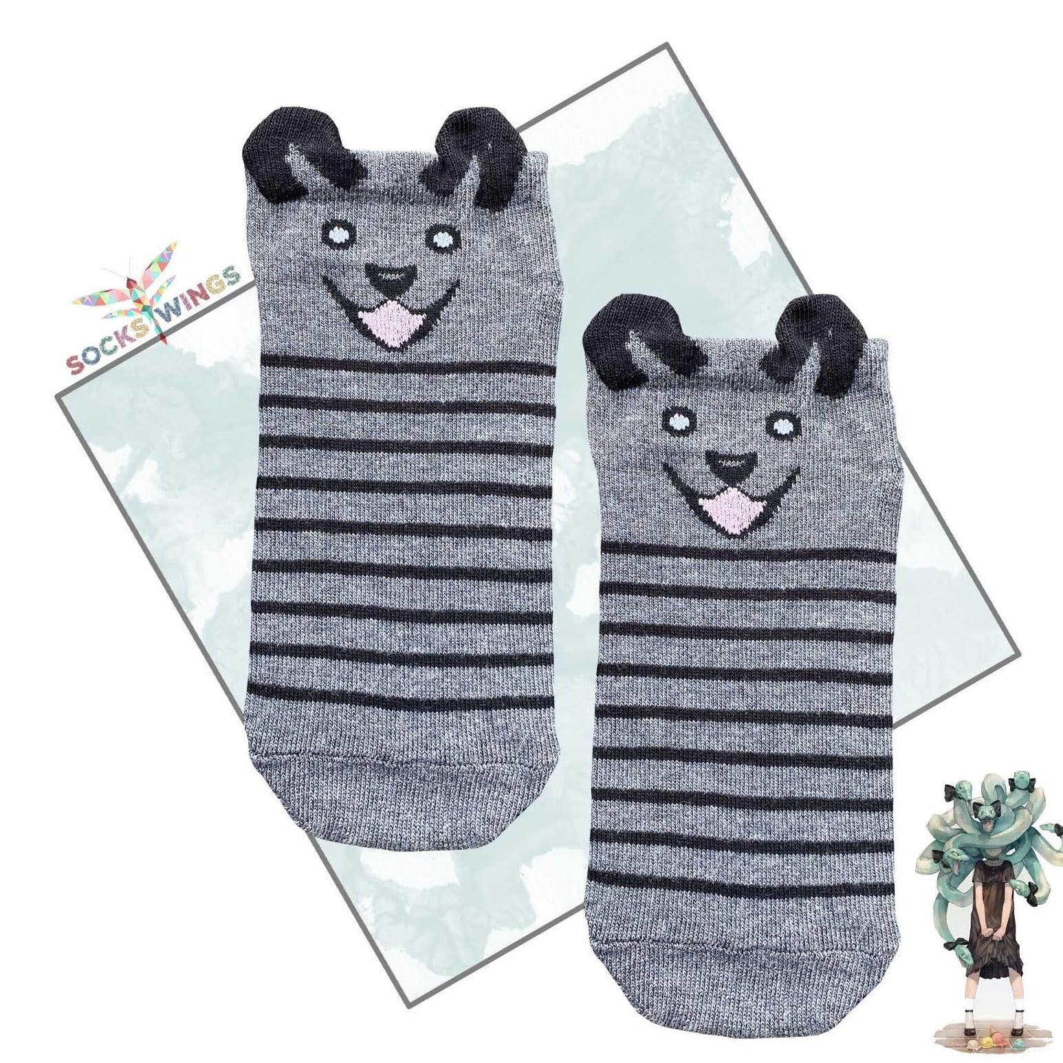 Smile Dog Little Socken