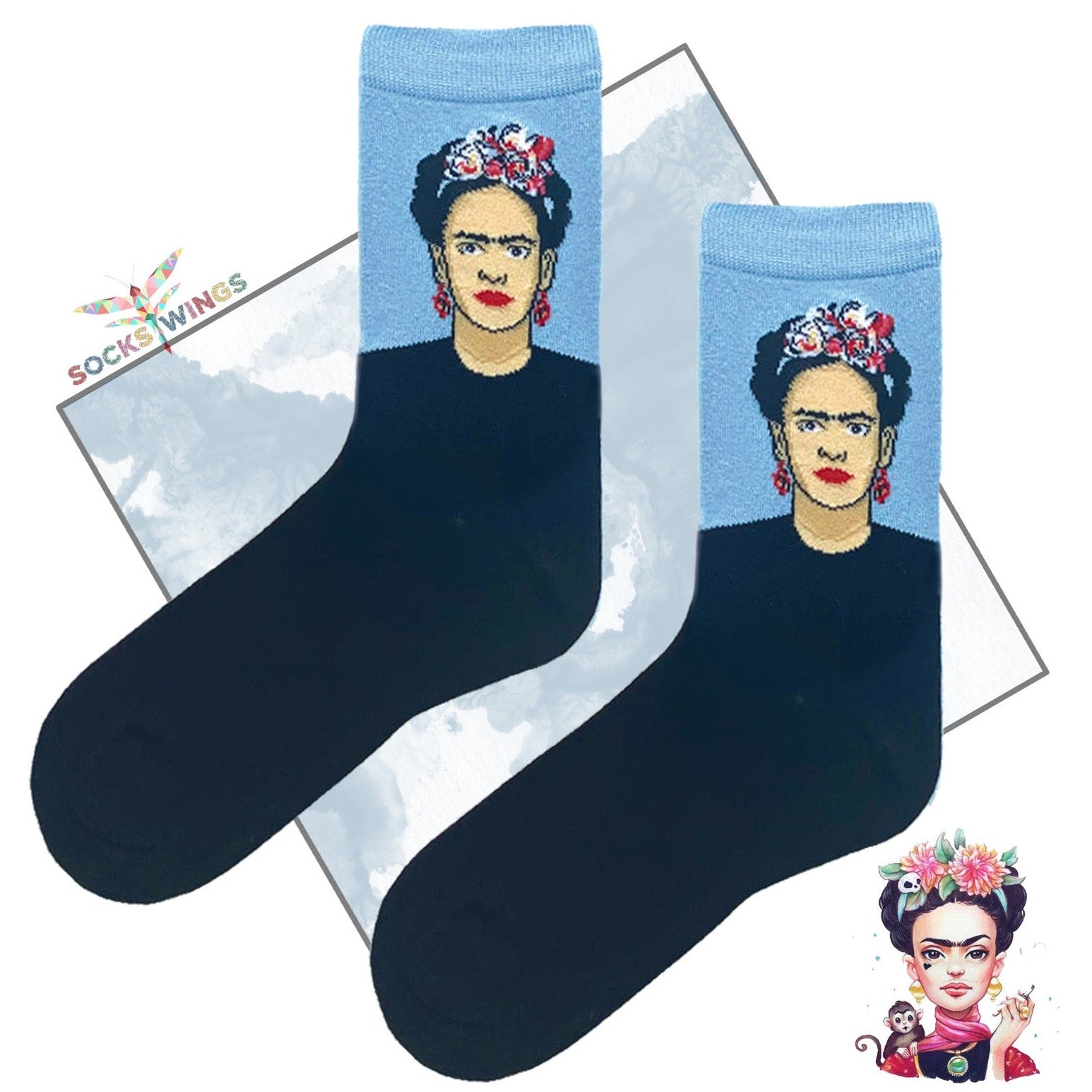 Frida Kahlo Blaue Socken