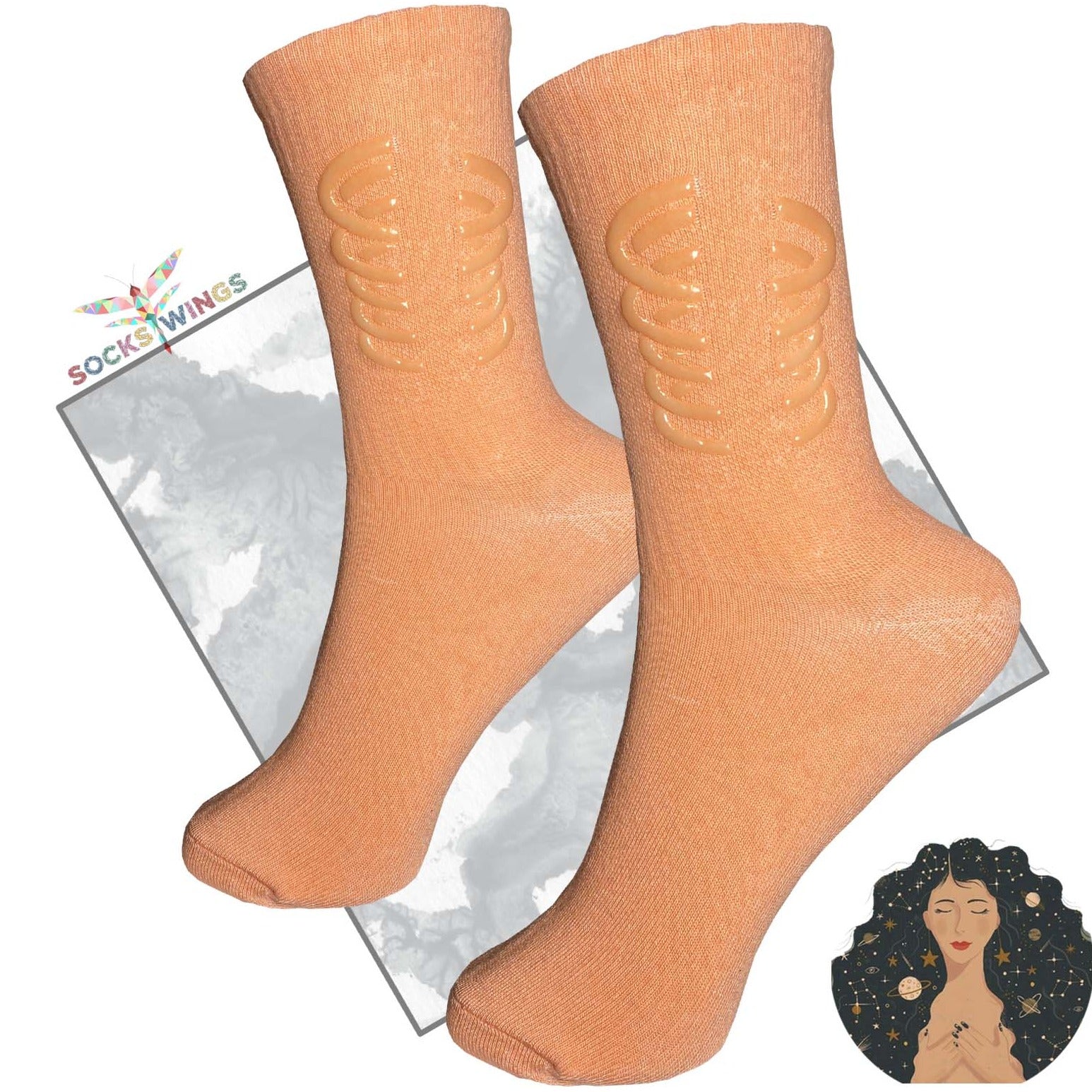 Circle Orange Socken