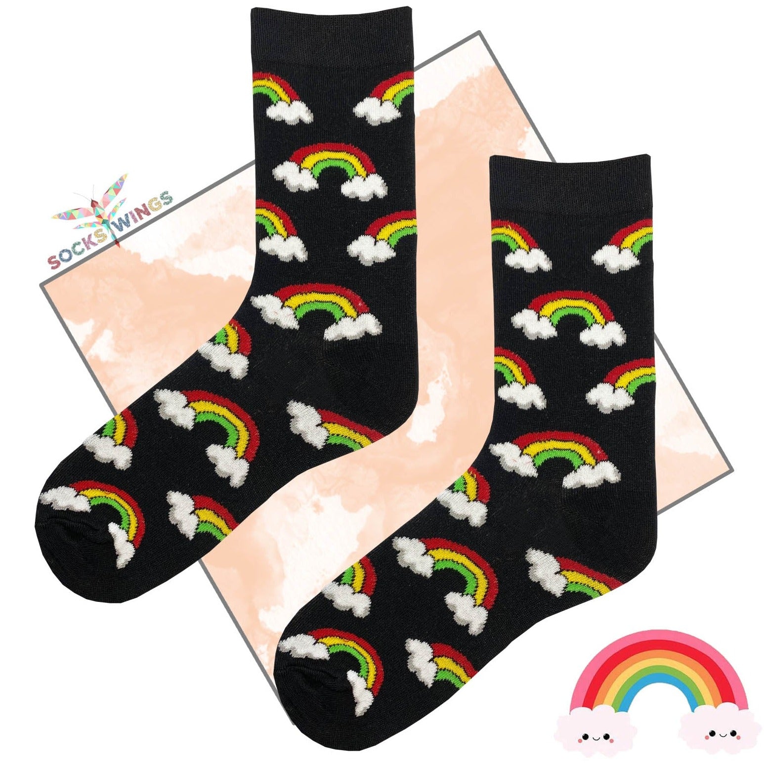 Cute Rainbow Socken