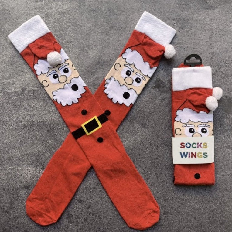 Weihnachtsmann Kniesocken