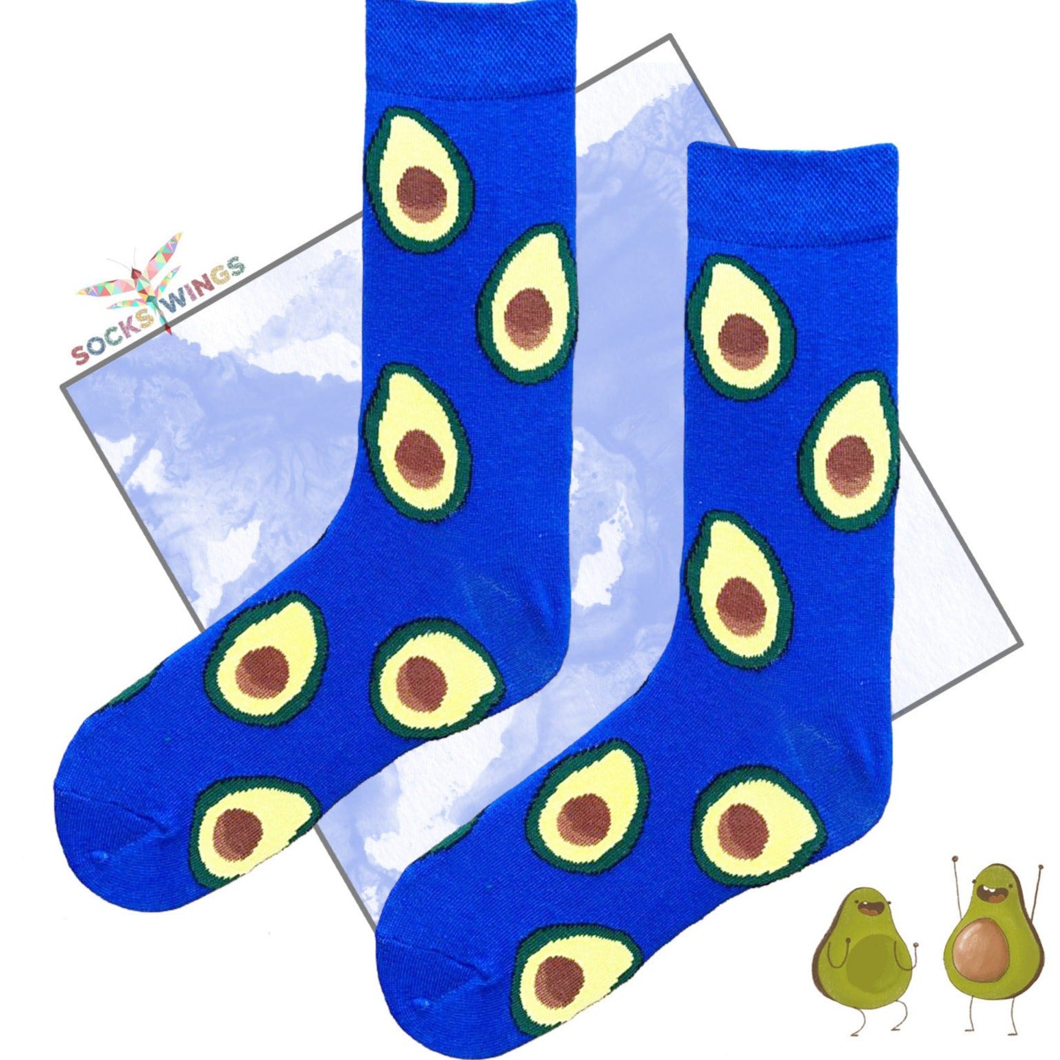 Blaue Avocado Socken