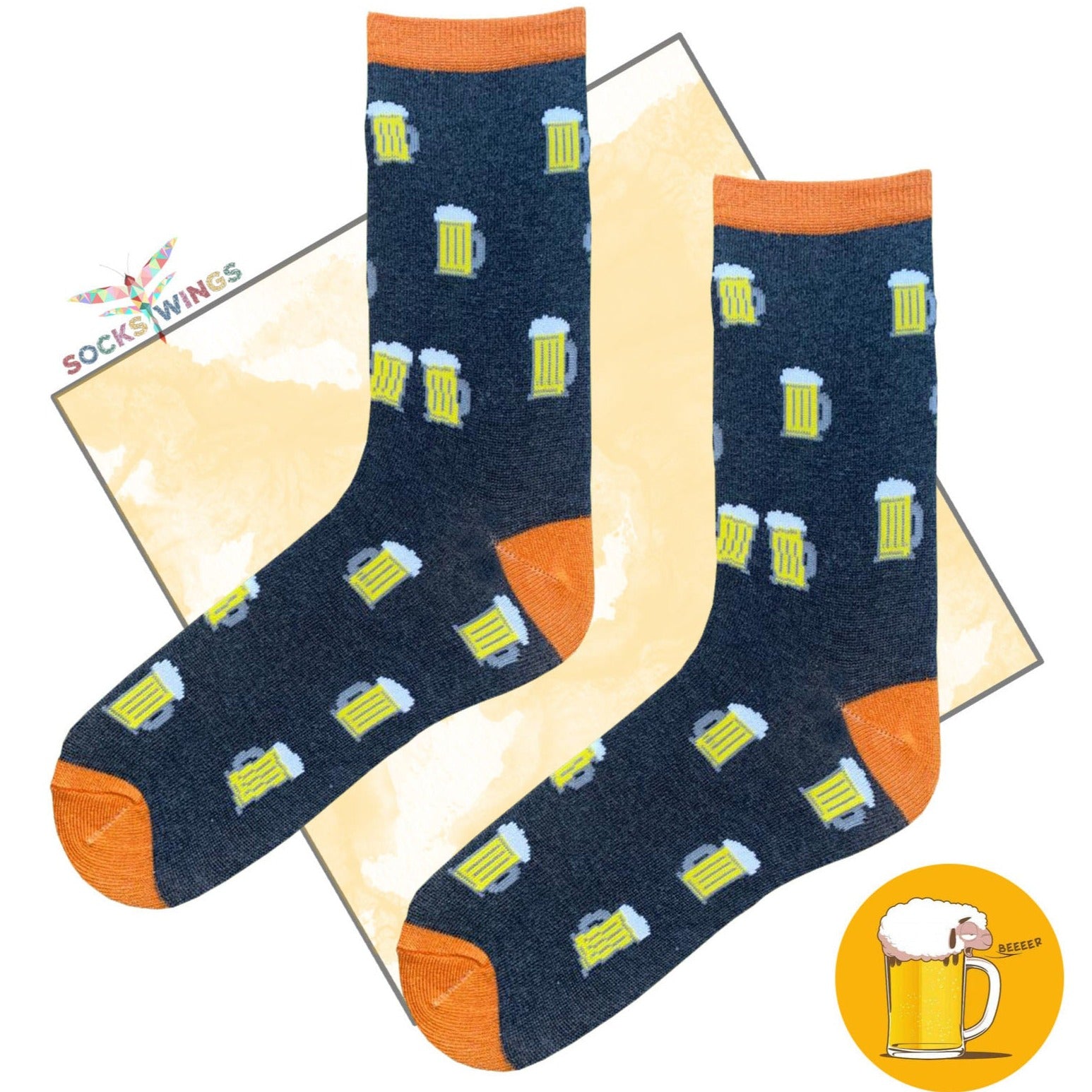 Graue Bier Socken