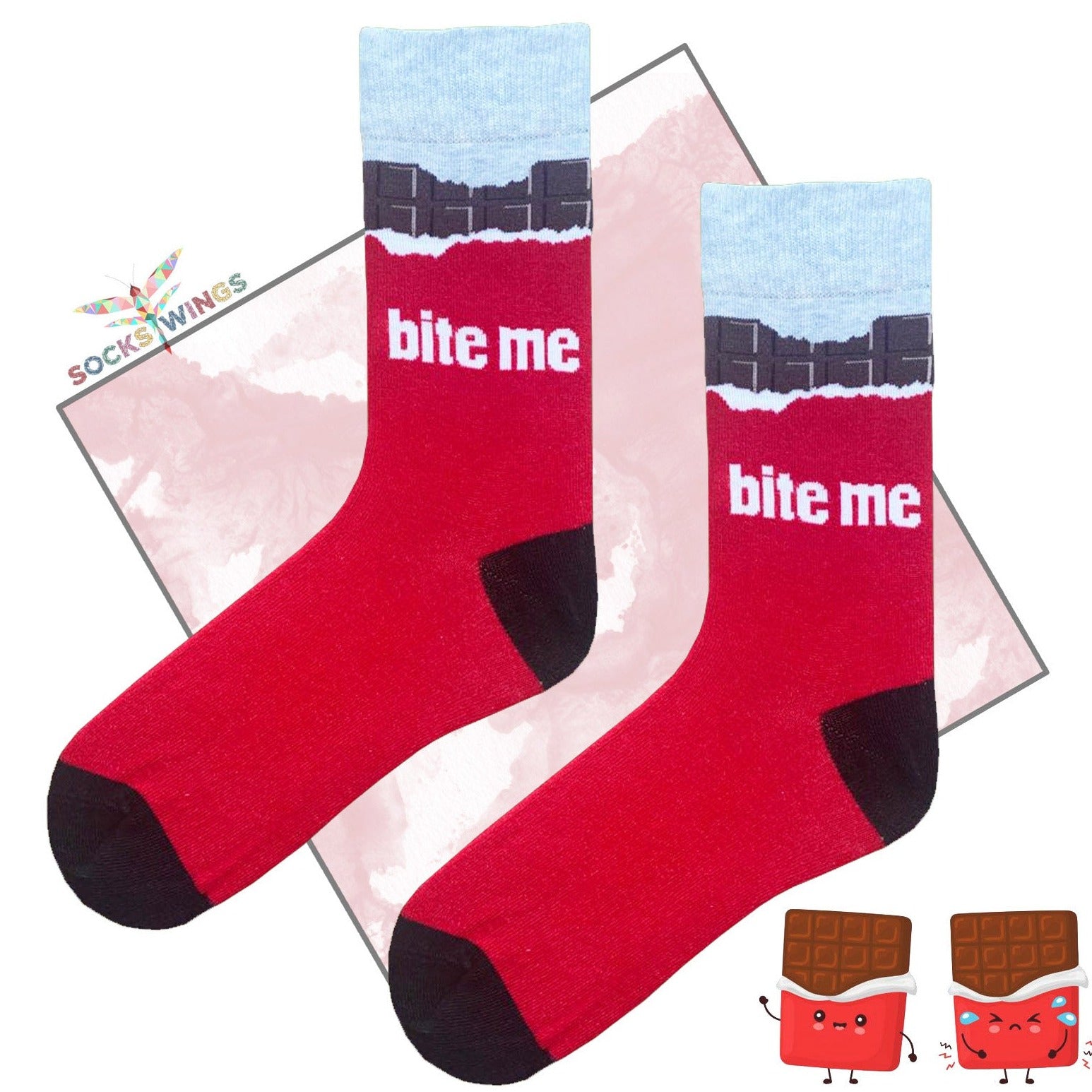 Bite Me Chocolate Socken