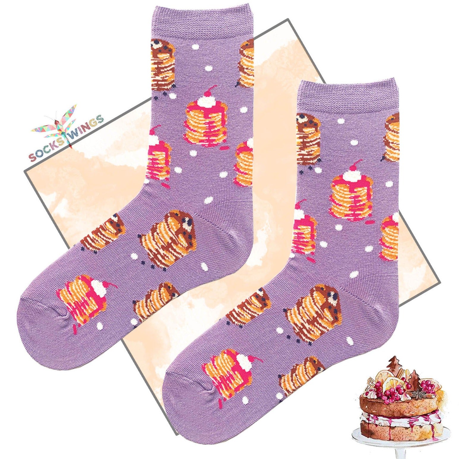 Violette Pancake Socken