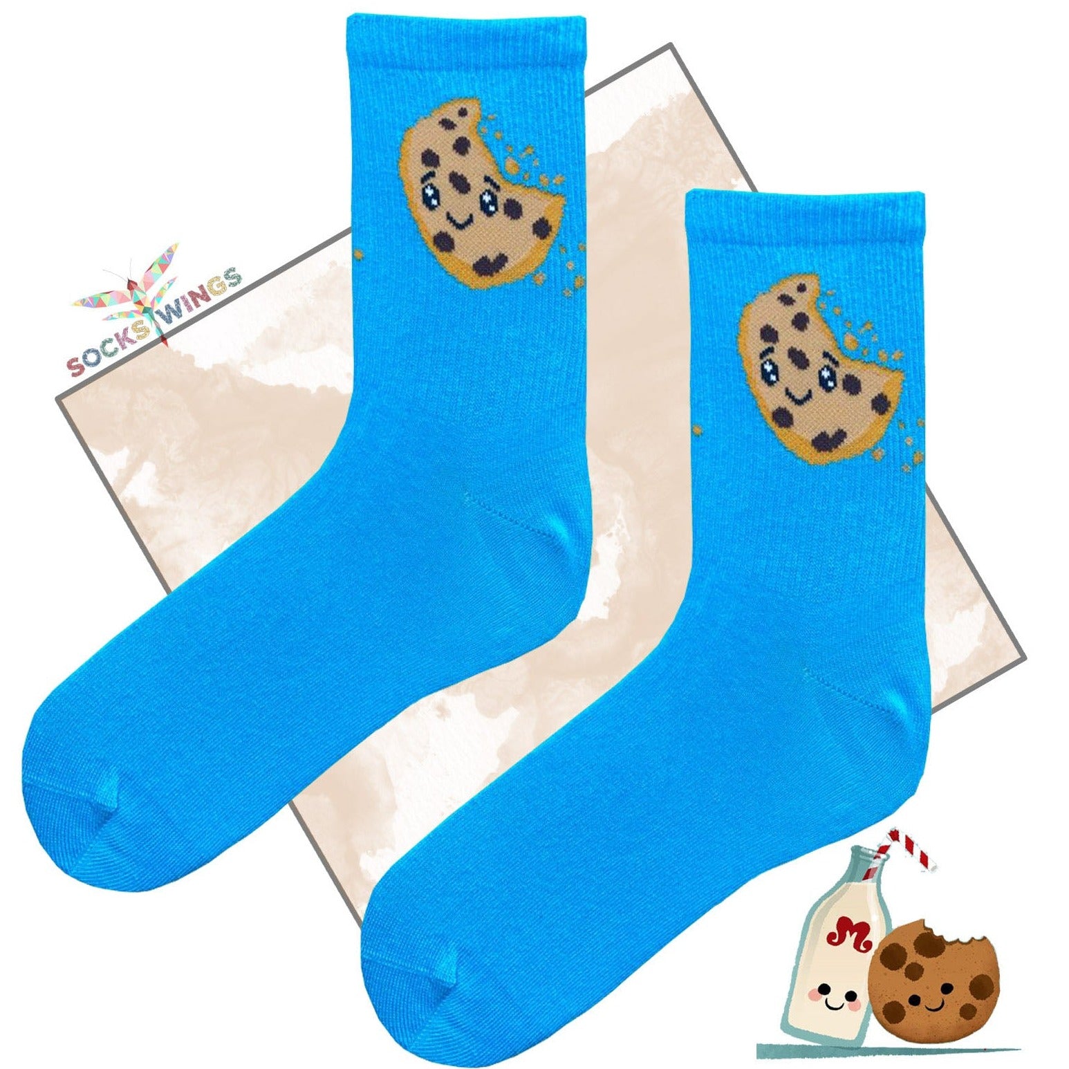 Blaue Cookie Socken