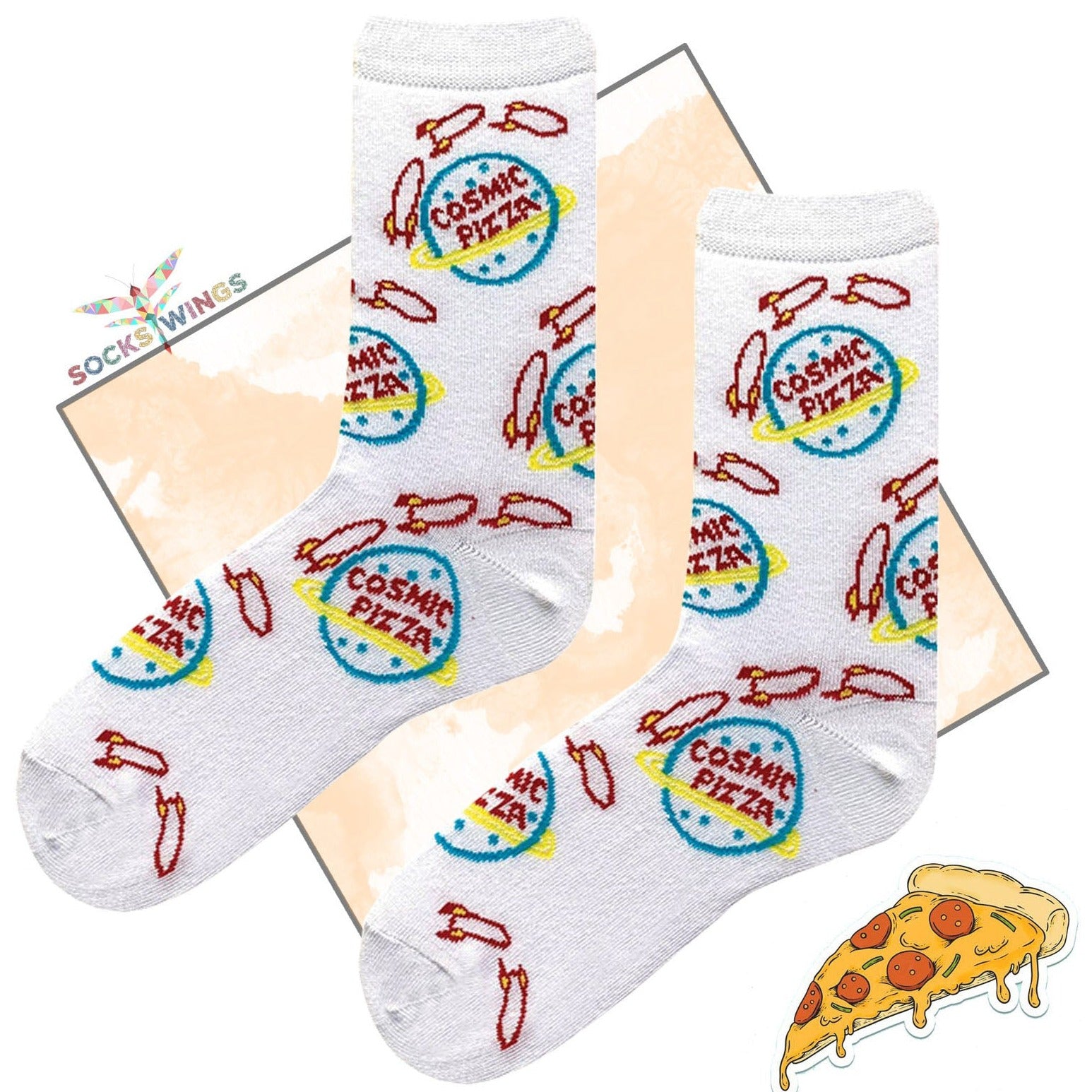 Cosmic Pizza Socken