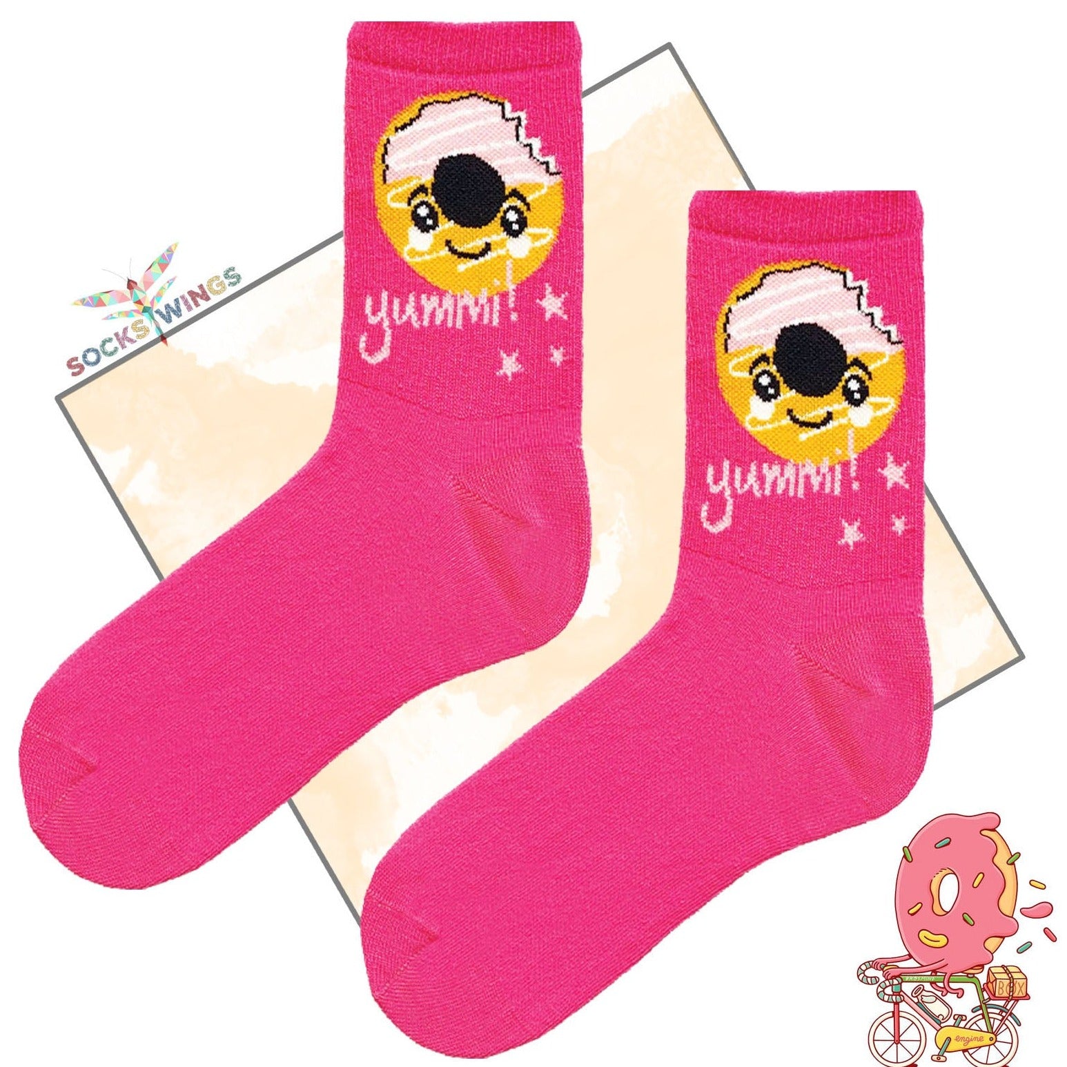 Pinke Yummi Donut Socken