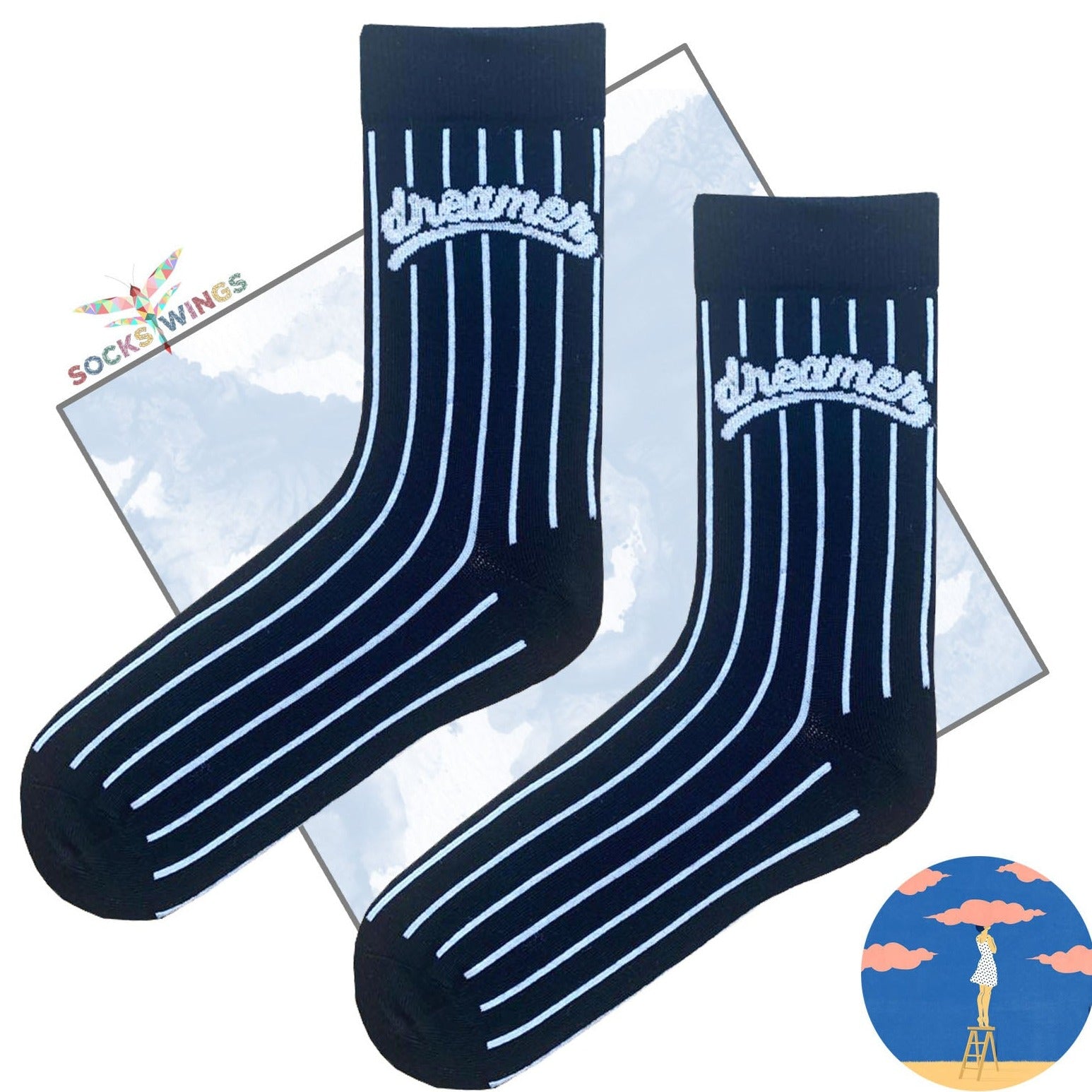 Schwarze Dreamer Socken