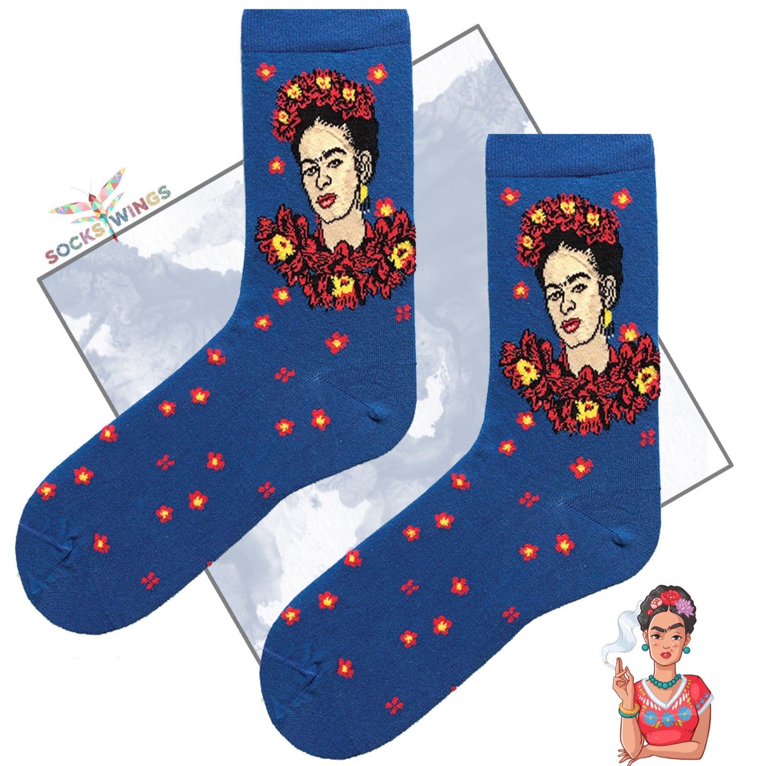 Blume Frida Kahlo Socken