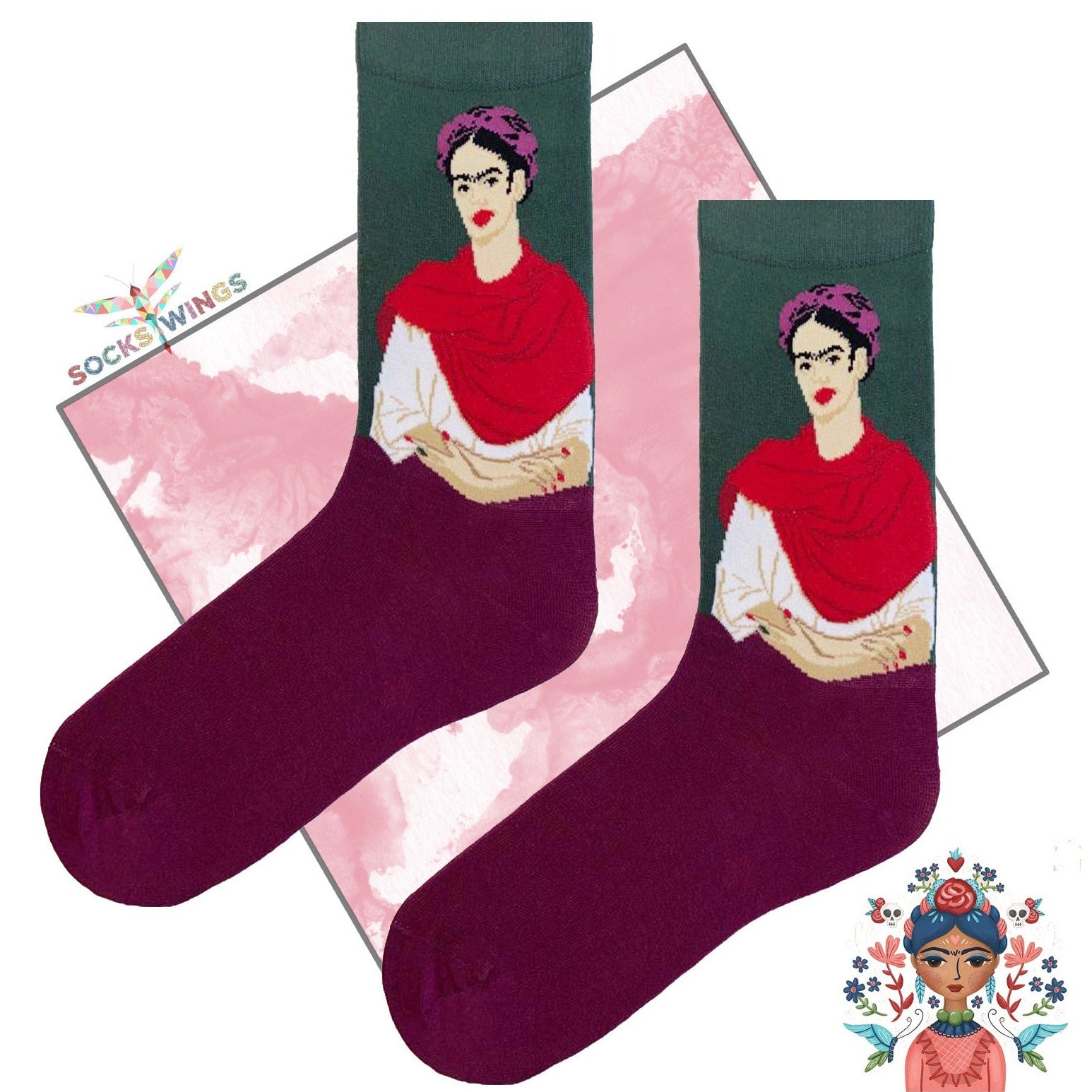 Glücklich Frida Kahlo Socken