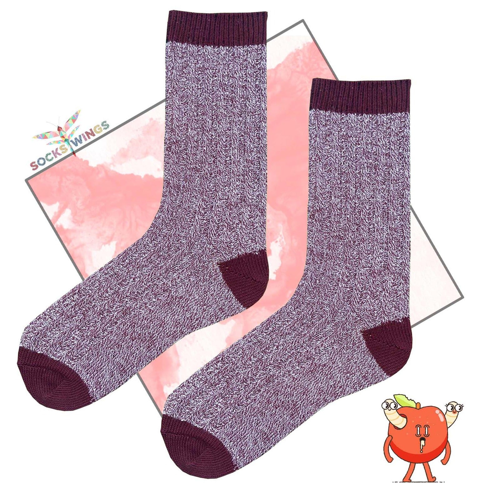 Rot Socken (aus Wolle)