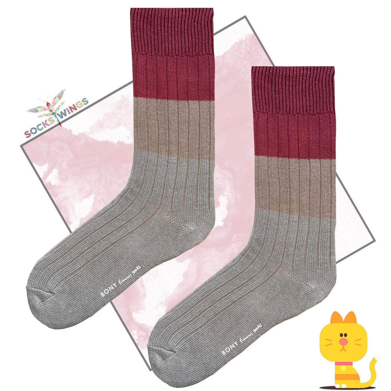 Ziegelrot-Braune Socken (aus Wolle)