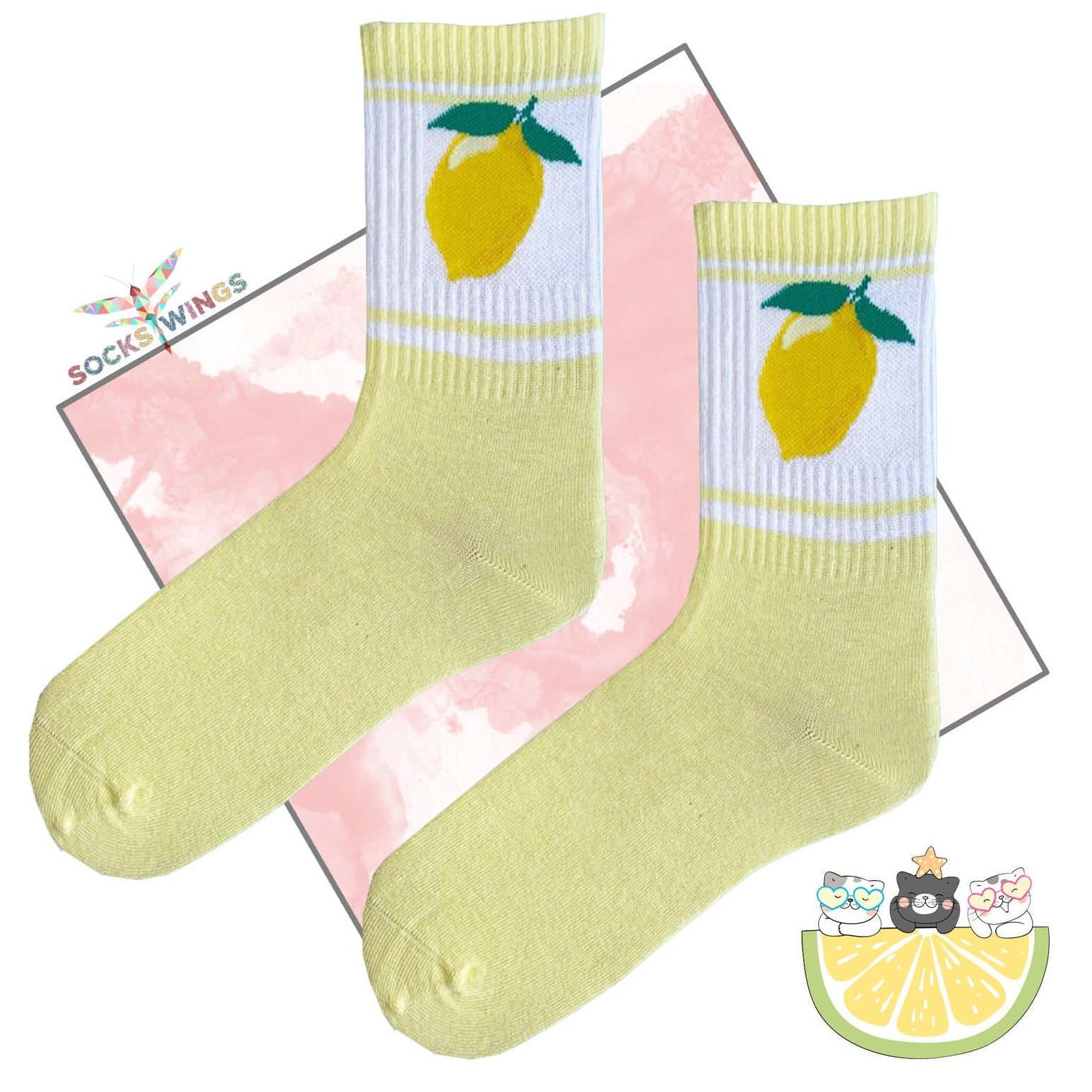 Gelbe Zitronen Socken