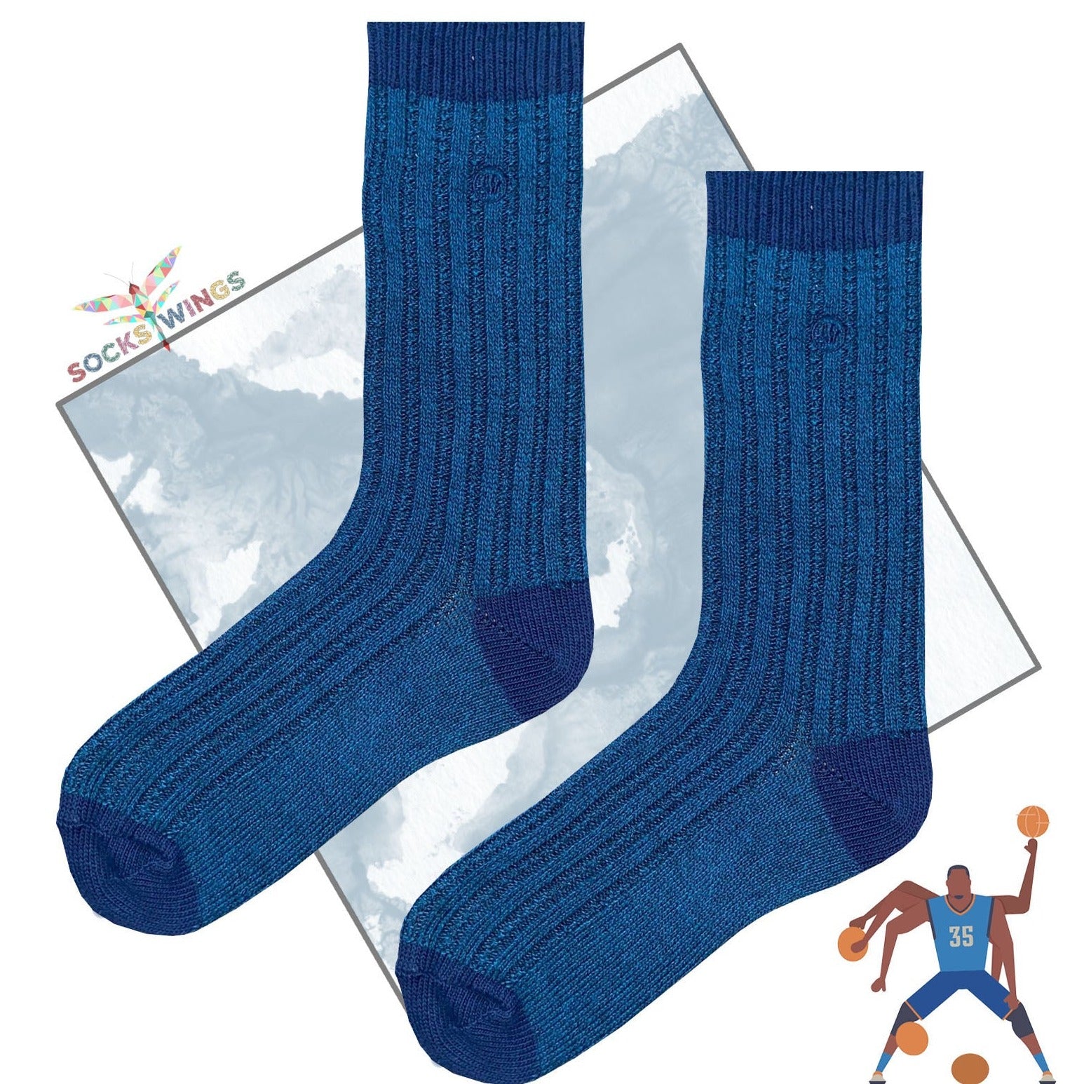 Navy blau Socken (aus Wolle)