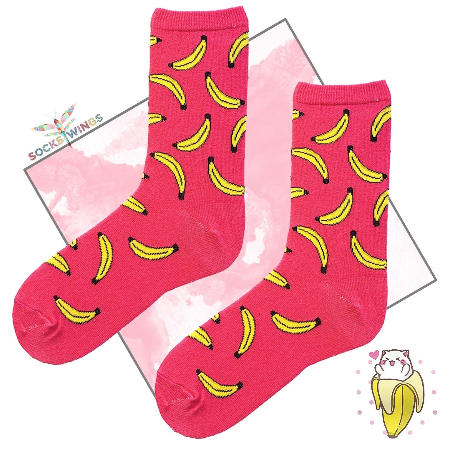 Pinke Banane Socken