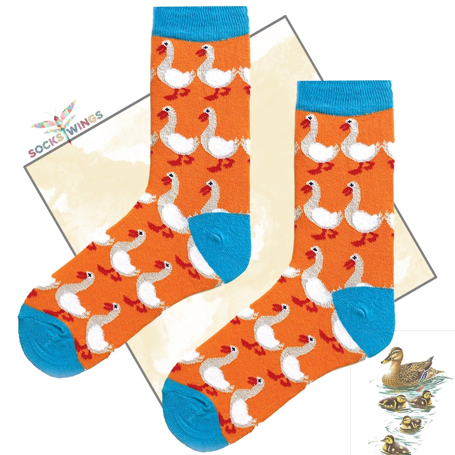 Orange Gans Socken