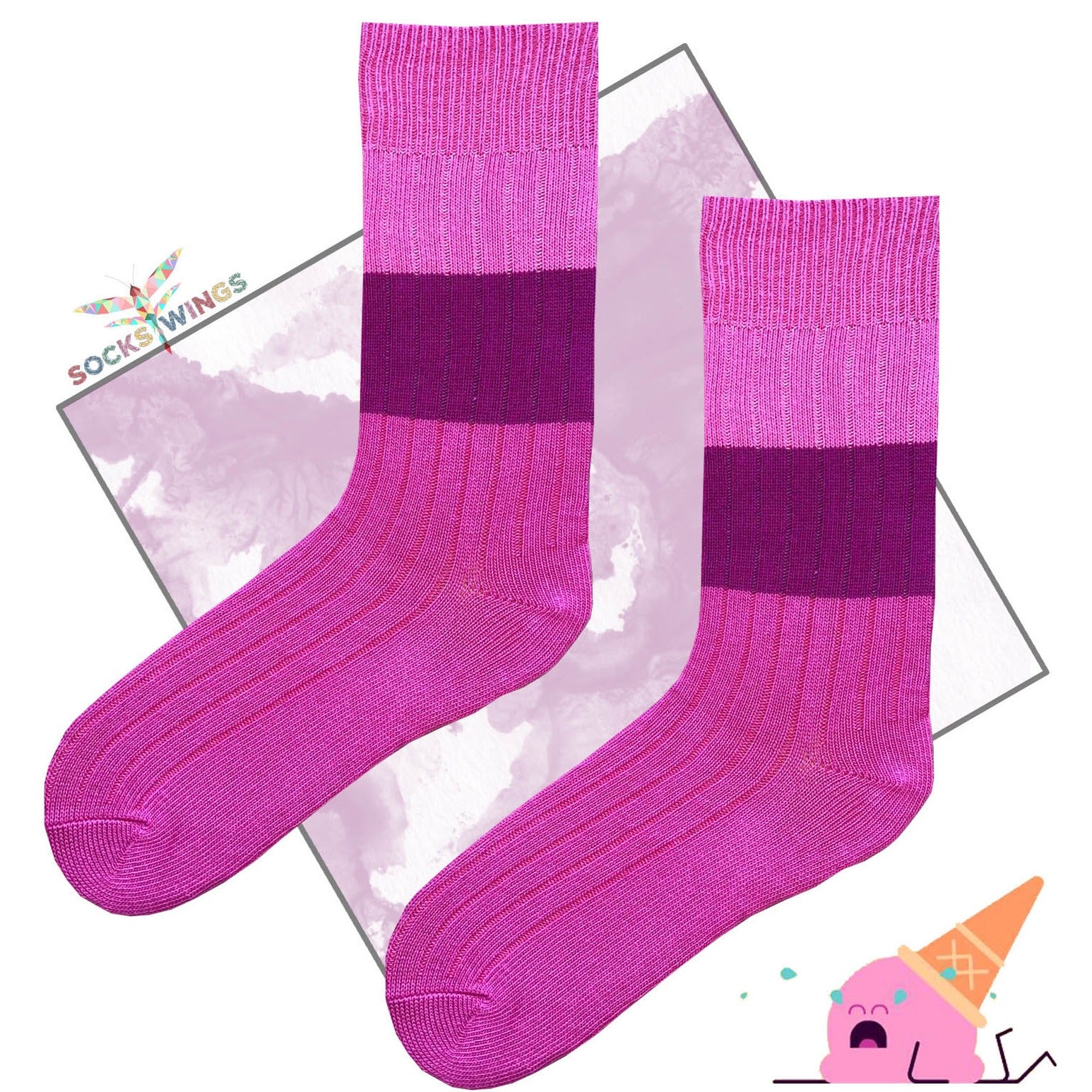 Pinktönige Socken (aus Wolle)