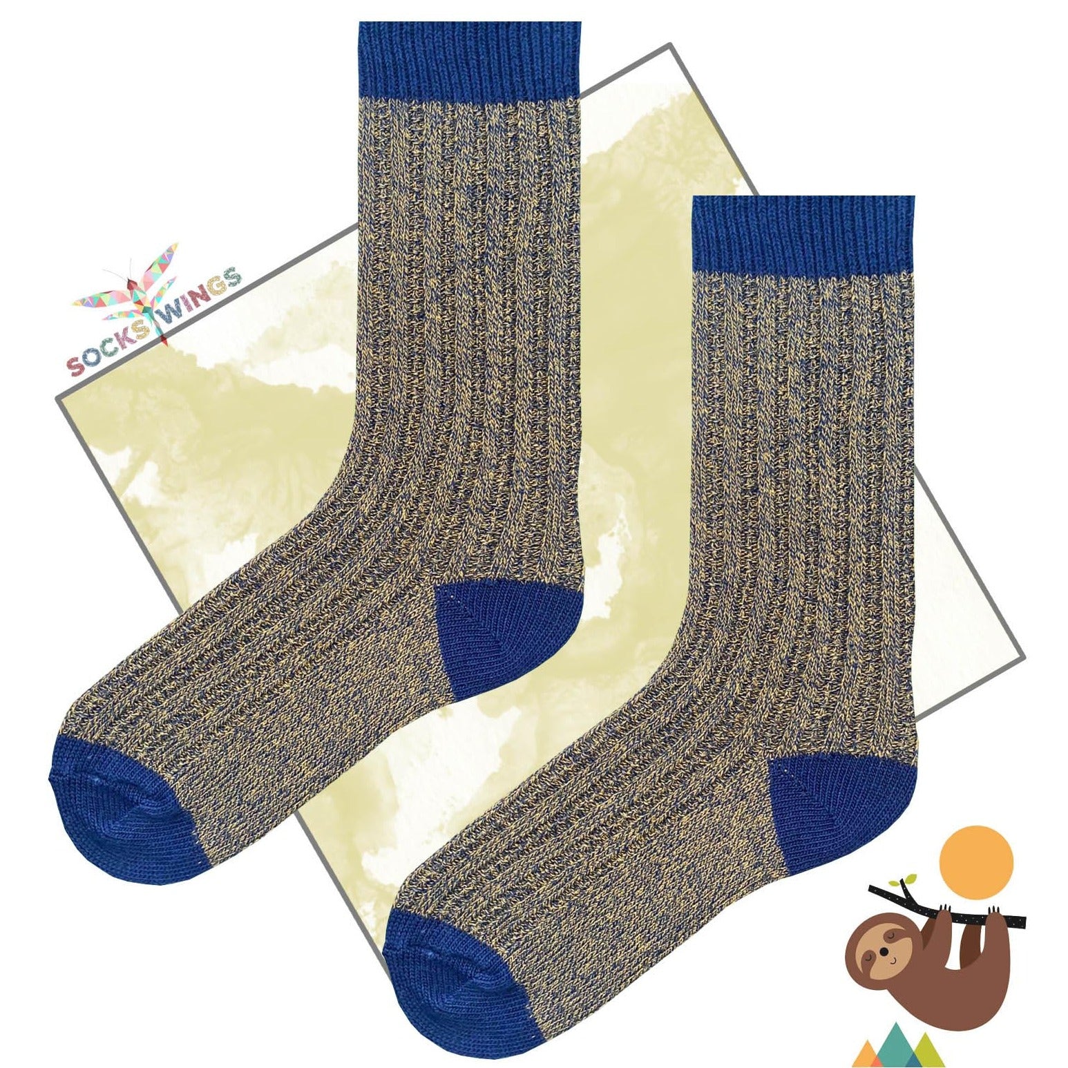 Gelb Socken (aus Wolle)